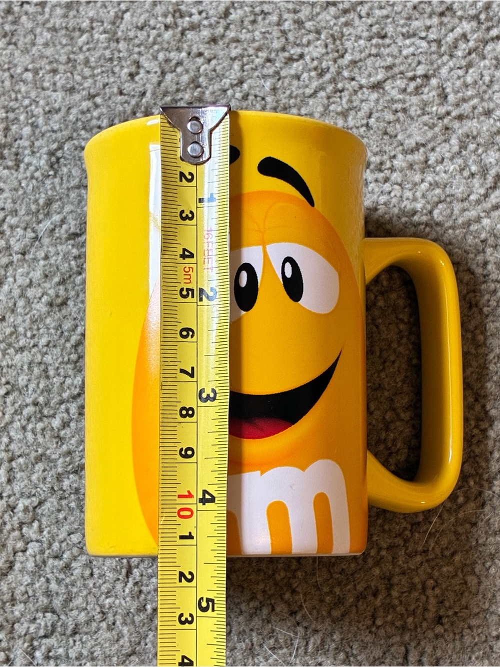 M&M Yellow 3D Coffee Mug Cocoa Cup Collectable 2011 Mars Candy MugLife - Picture 5 of 6